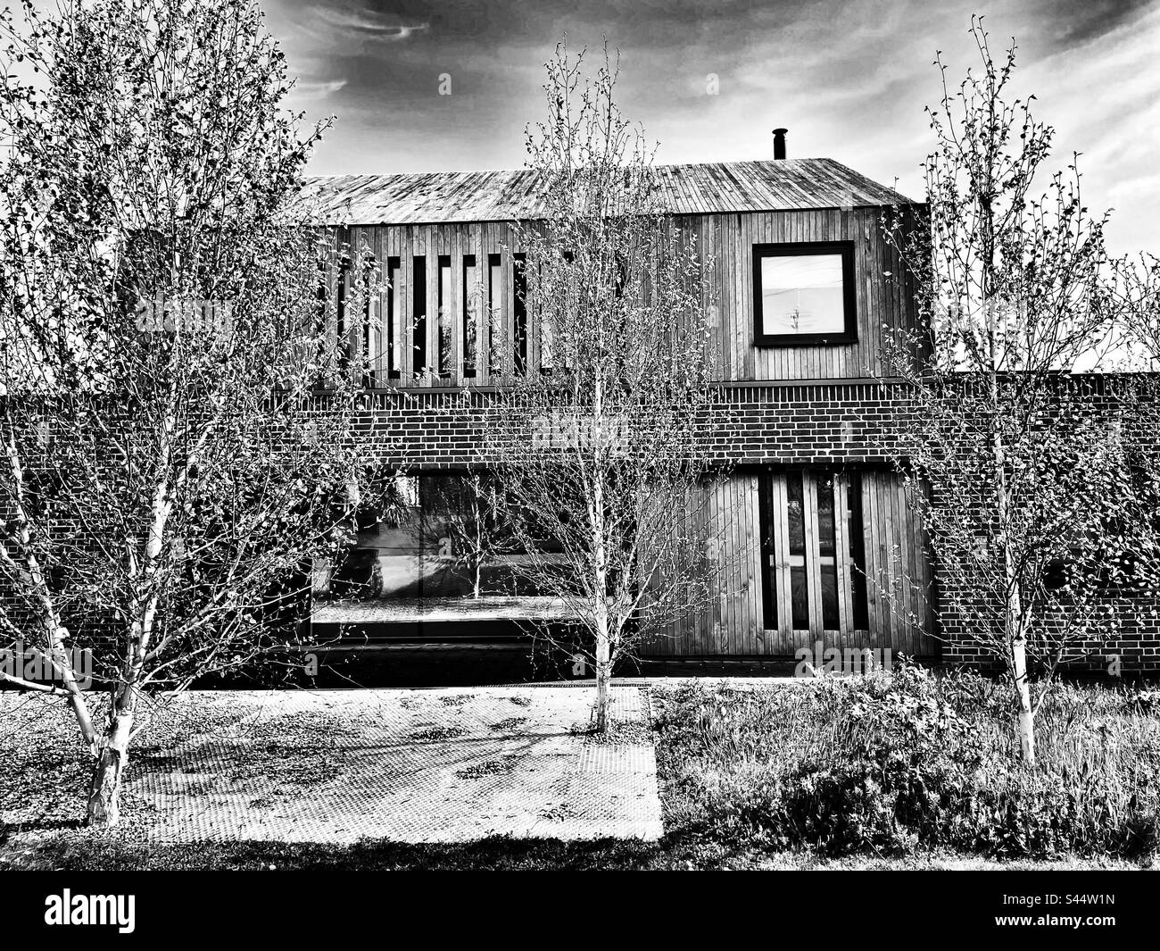 Casa moderna Orford Suffolk - Immagine stock catturata con smartphone