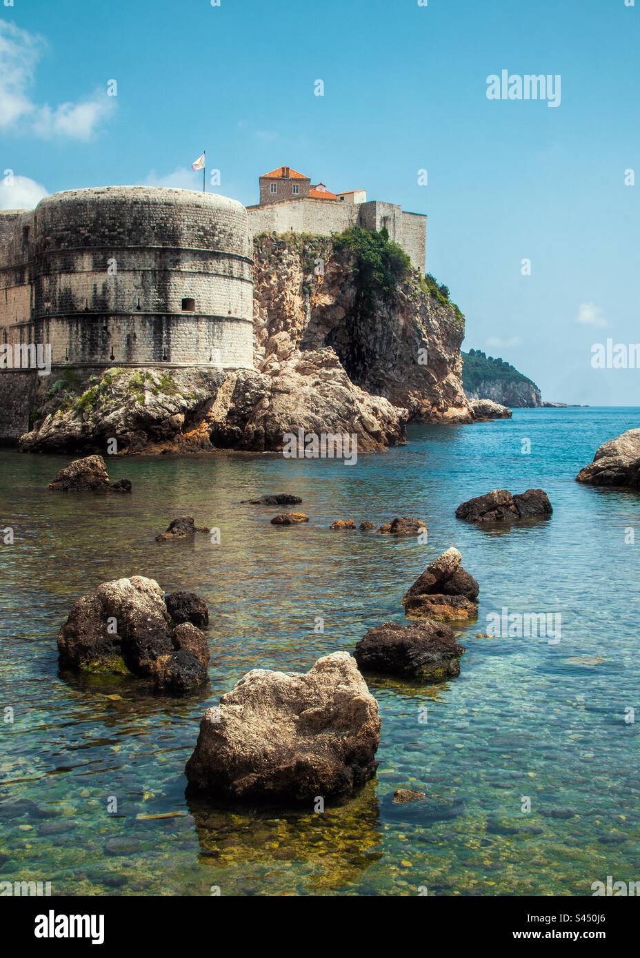 Forte Bokor a Dubrovnik, Croazia. - Immagine stock catturata con smartphone