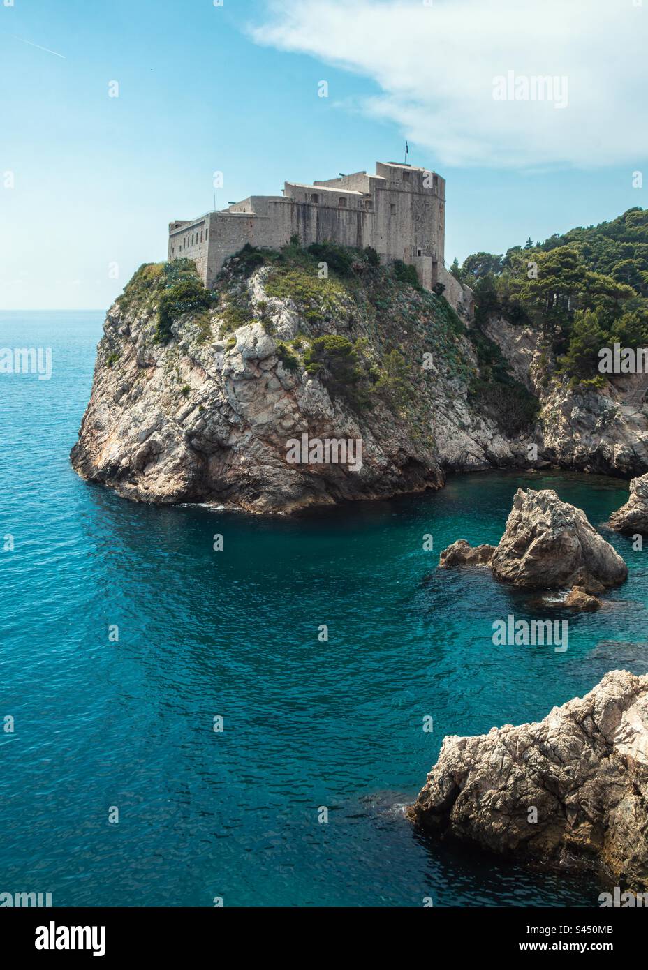 Fort Lovrijenac a Dubrovnik, Croazia. - Immagine stock catturata con smartphone