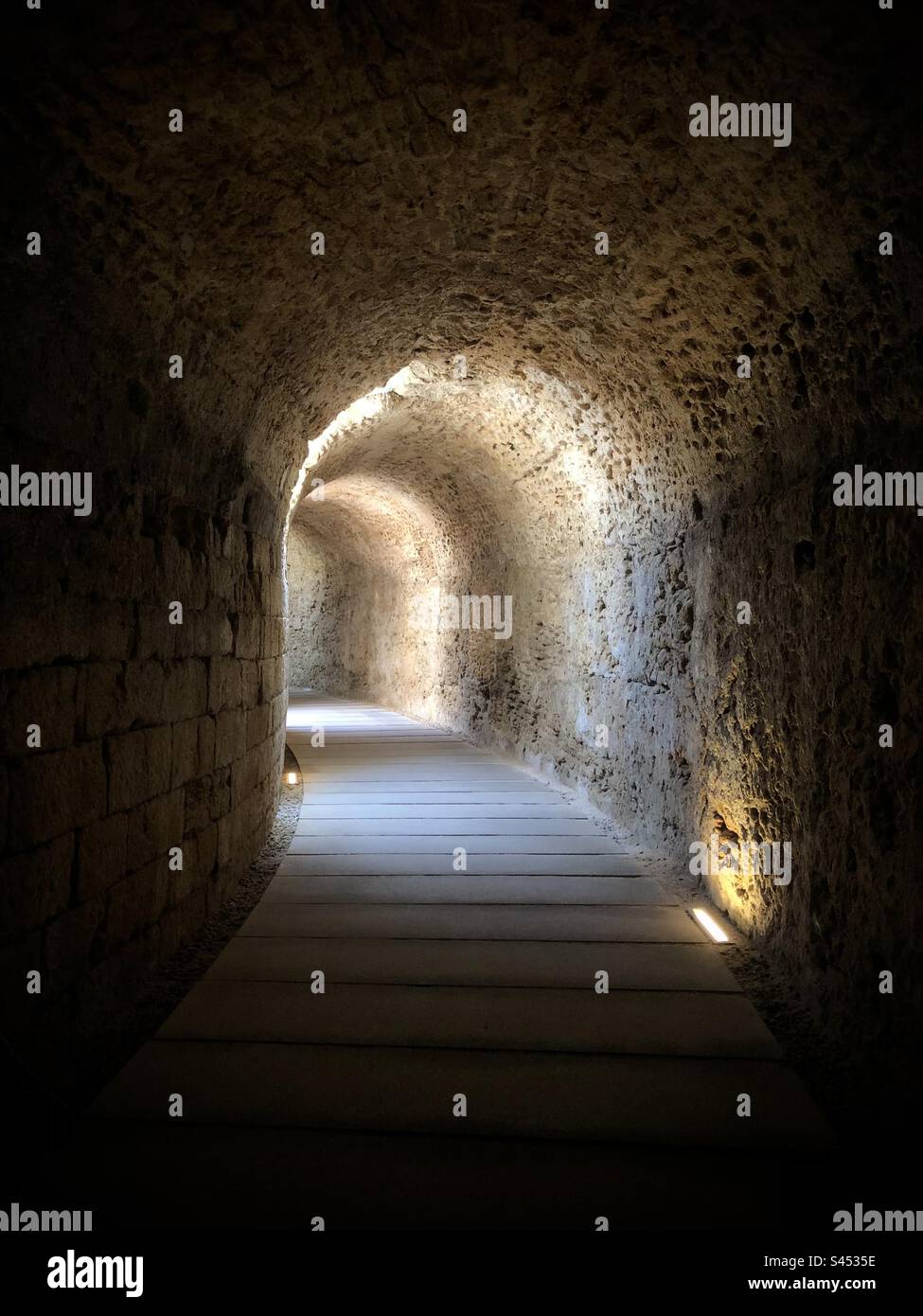 Tunel del Teatro Romano de Cadice Foto Stock