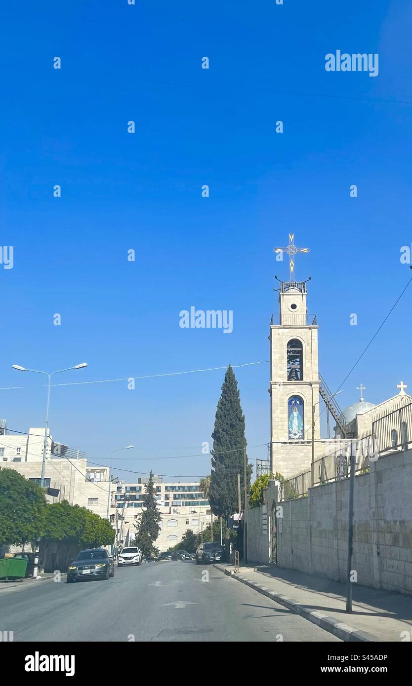 La Chiesa greco-melchita di Bayt Sahur, Palestina. Foto Stock