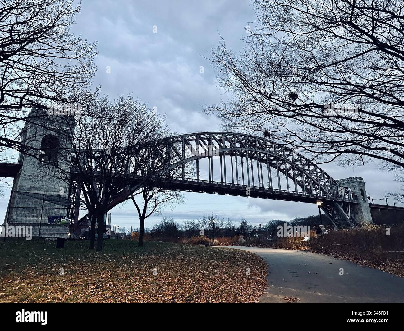 Hells Gate Bridge a New York Foto Stock