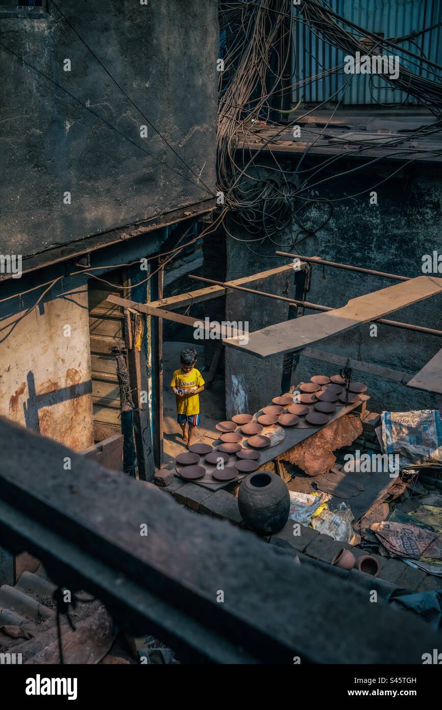 Kumbharwada, Dharavi a Mumbai Foto Stock