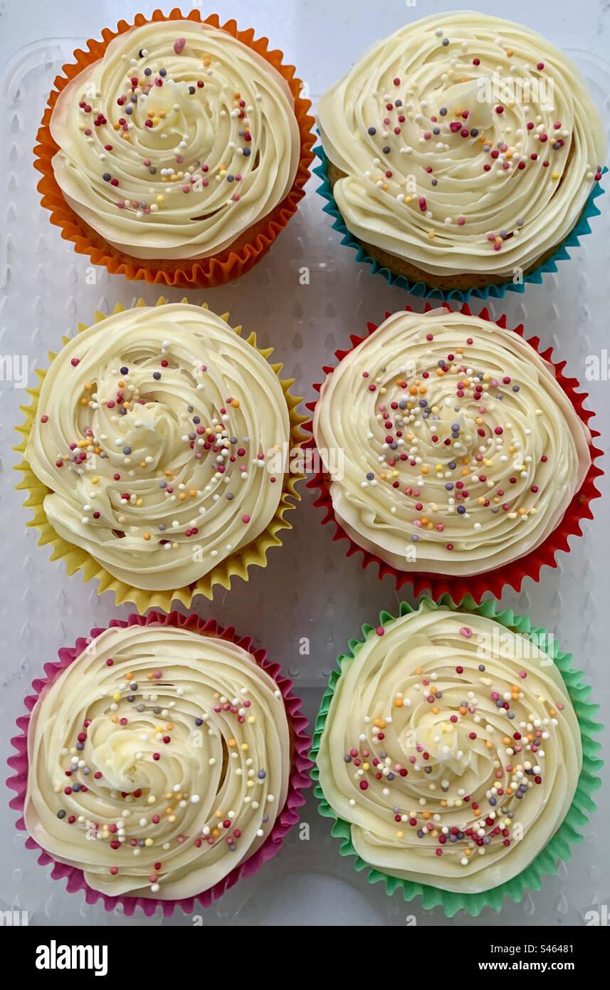 Cupcake con spruzzi Foto Stock