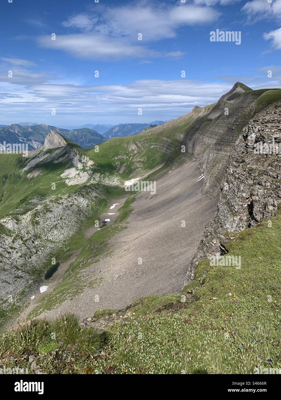 Escursioni a Schynige platte interlaken nelle alpi svizzere Foto Stock