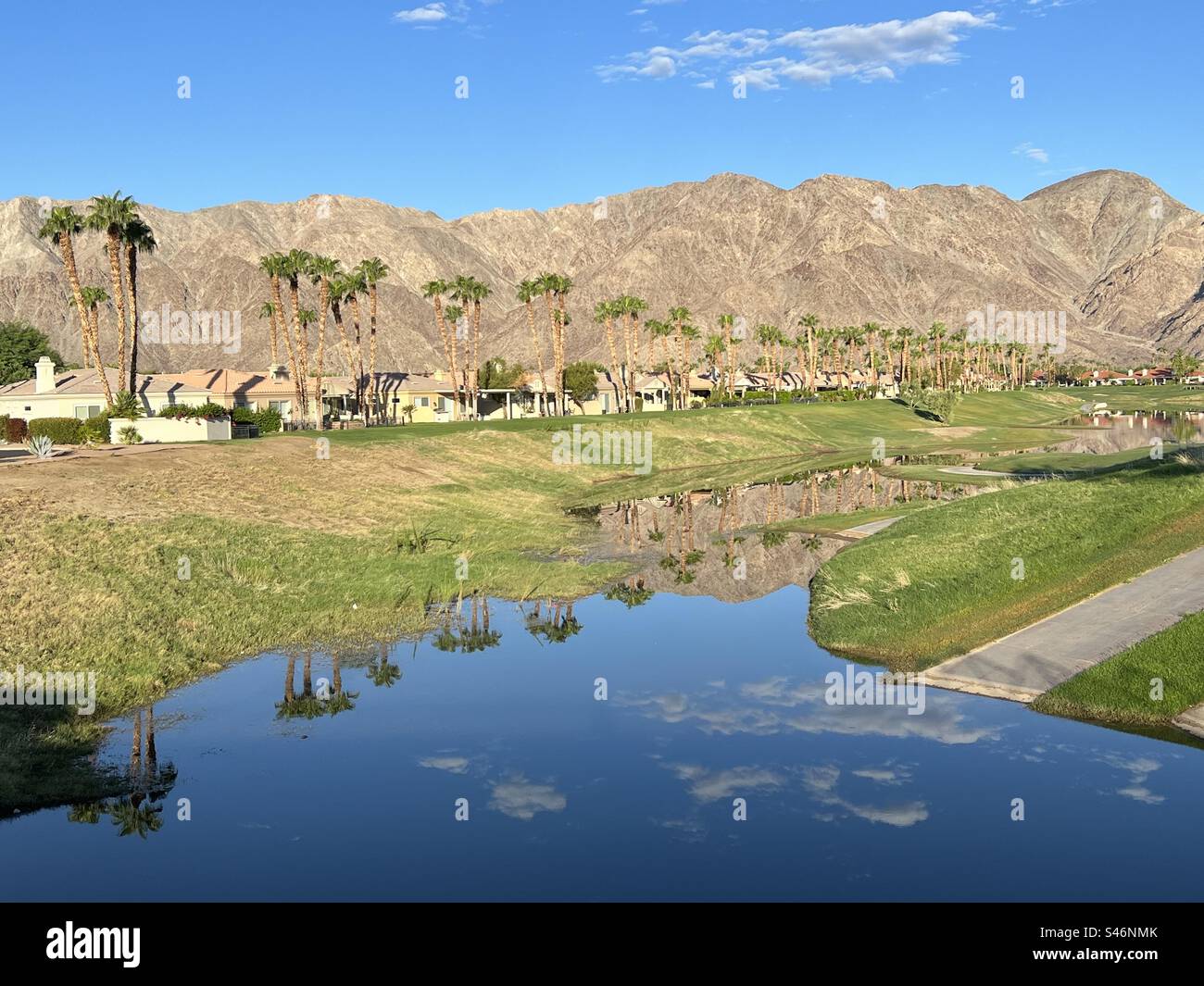 23 agosto 2023 il campo da golf Dunes a la Quinta, Riverside County, California USA è inondato dopo l'uragano Hillary. Lisa Werner/Alamy/Stockimo News Foto Stock