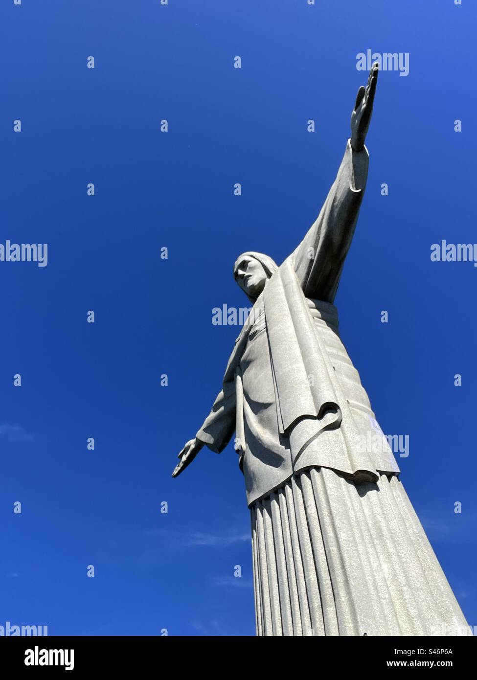 Statua del Cristo redentore a Rio De Janeiro. Foto Stock