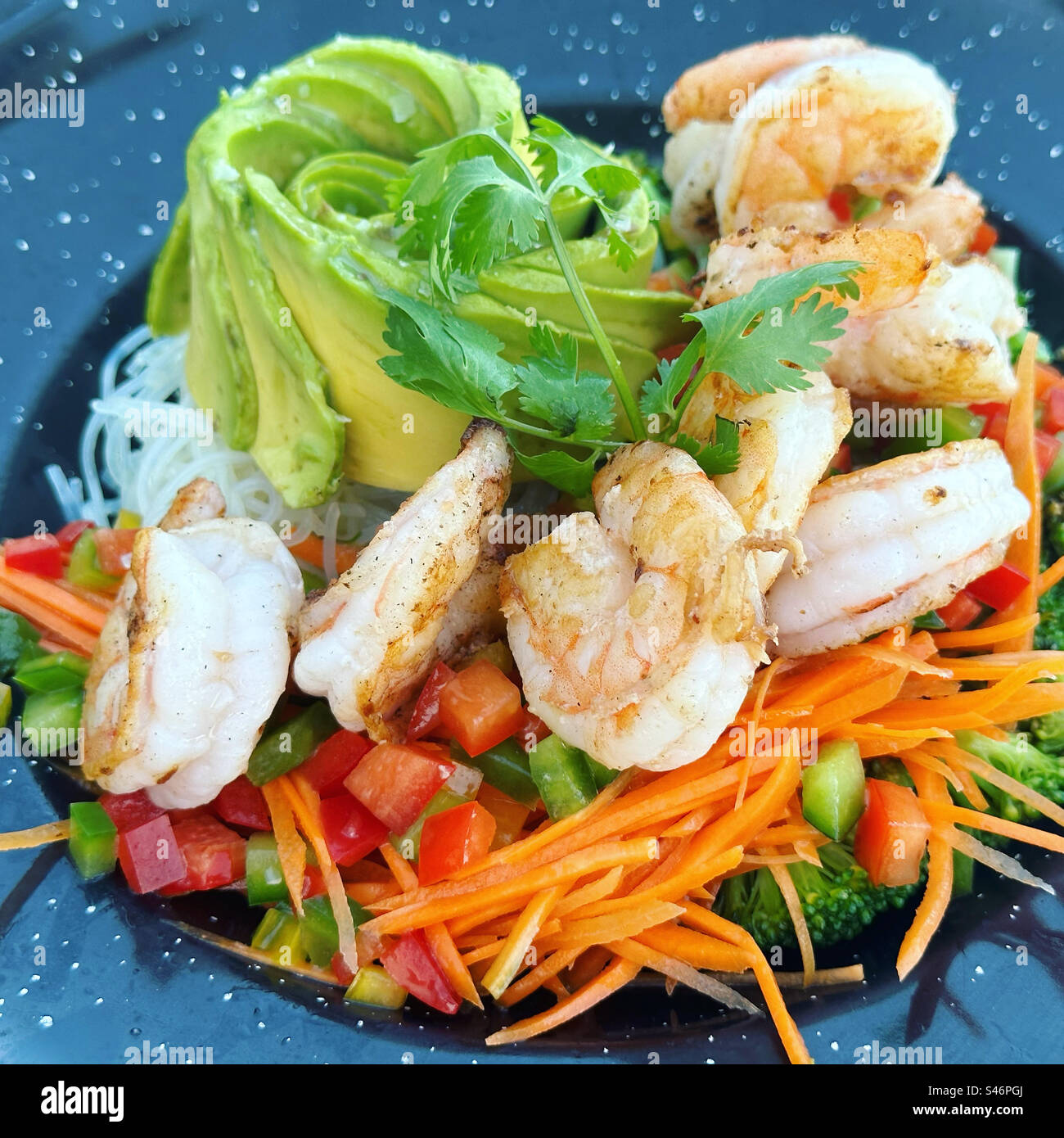Ganzo Bowl, The Rooftop, Hotel El Ganzo, la Playa, San Jose del Cabo, Los Cabos, Baja California Sur, Messico - Immagine stock catturata con smartphone