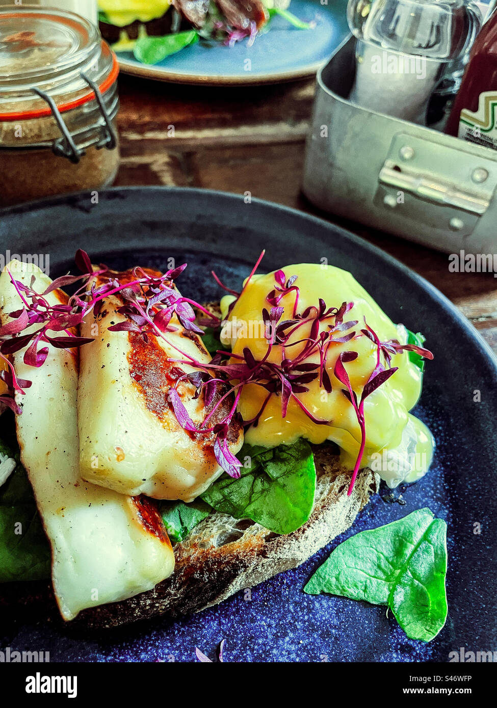 Brunch halloumi Foto Stock