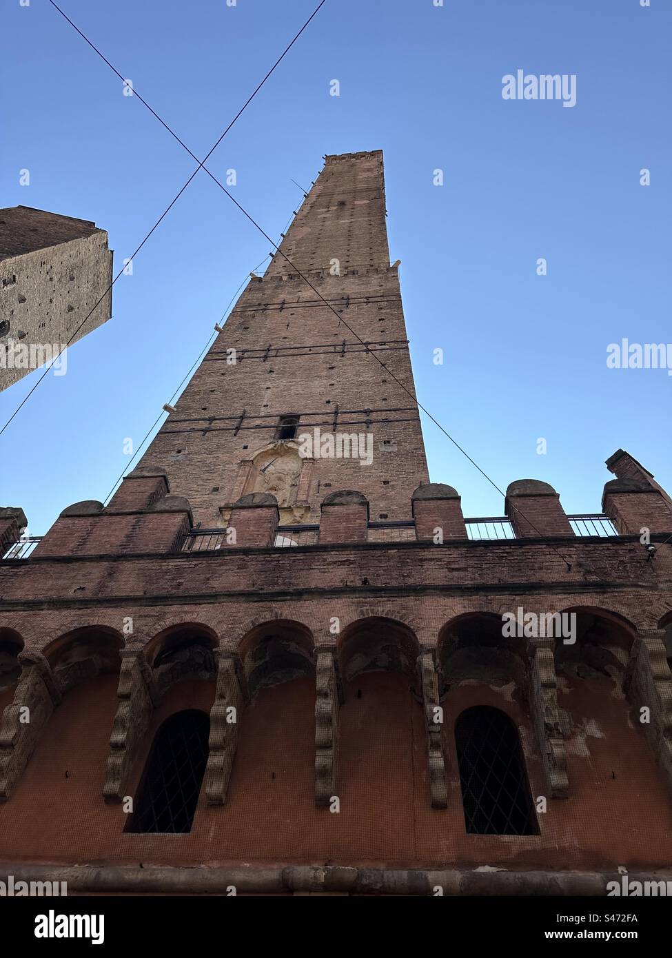 La torre degli asinelli di Bologna Foto Stock