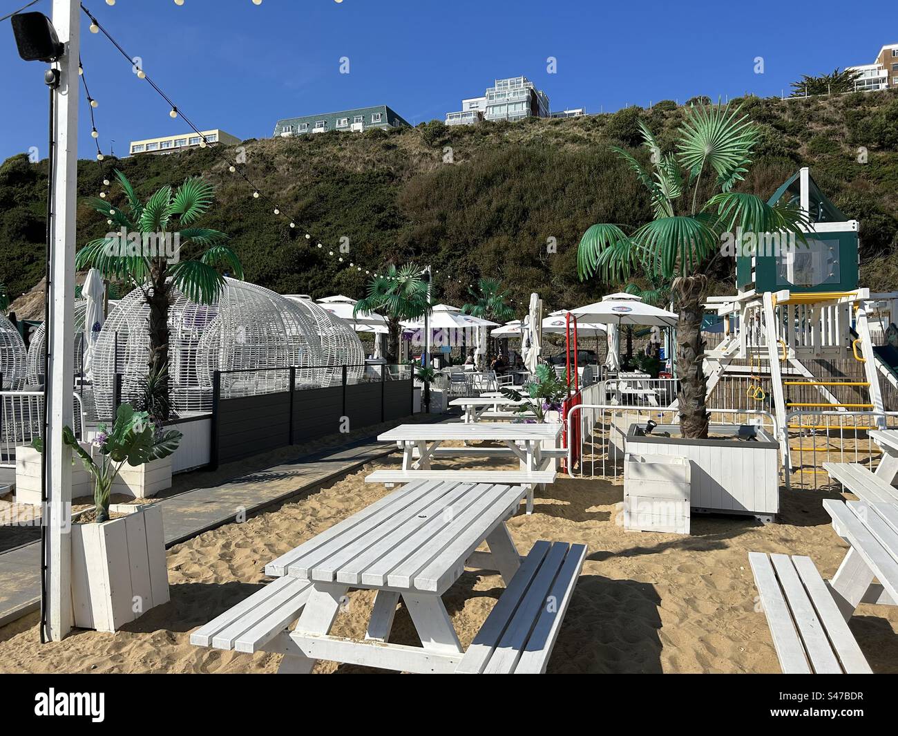 Bournemouth Beach. Bournemouth, Inghilterra, costa meridionale. Foto Stock