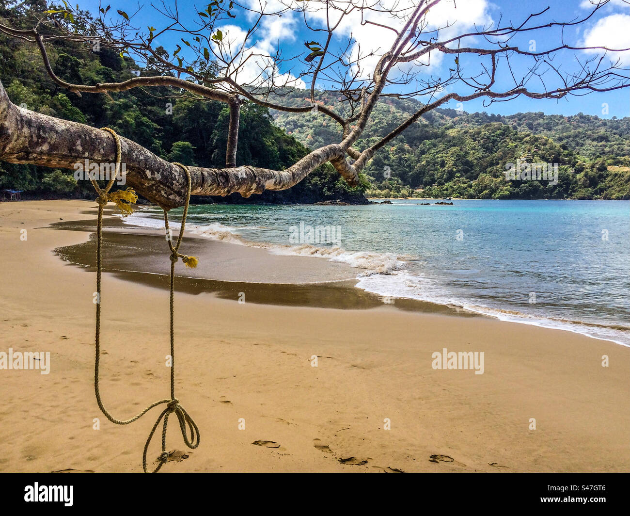 Spiaggia Swing - Immagine stock catturata con smartphone