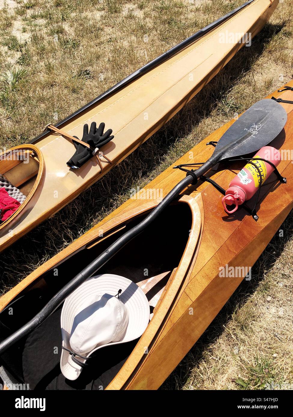 Pronti per il kayak Foto Stock