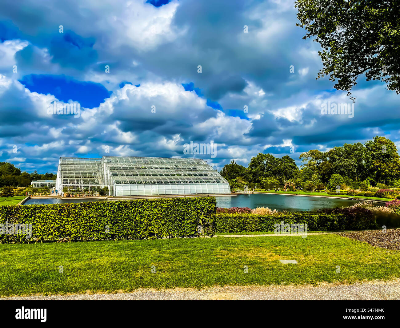 Casa di vetro, giardini Wisley Foto Stock