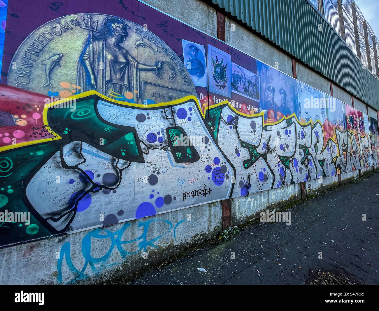 Parete di pace, Belfast Foto Stock