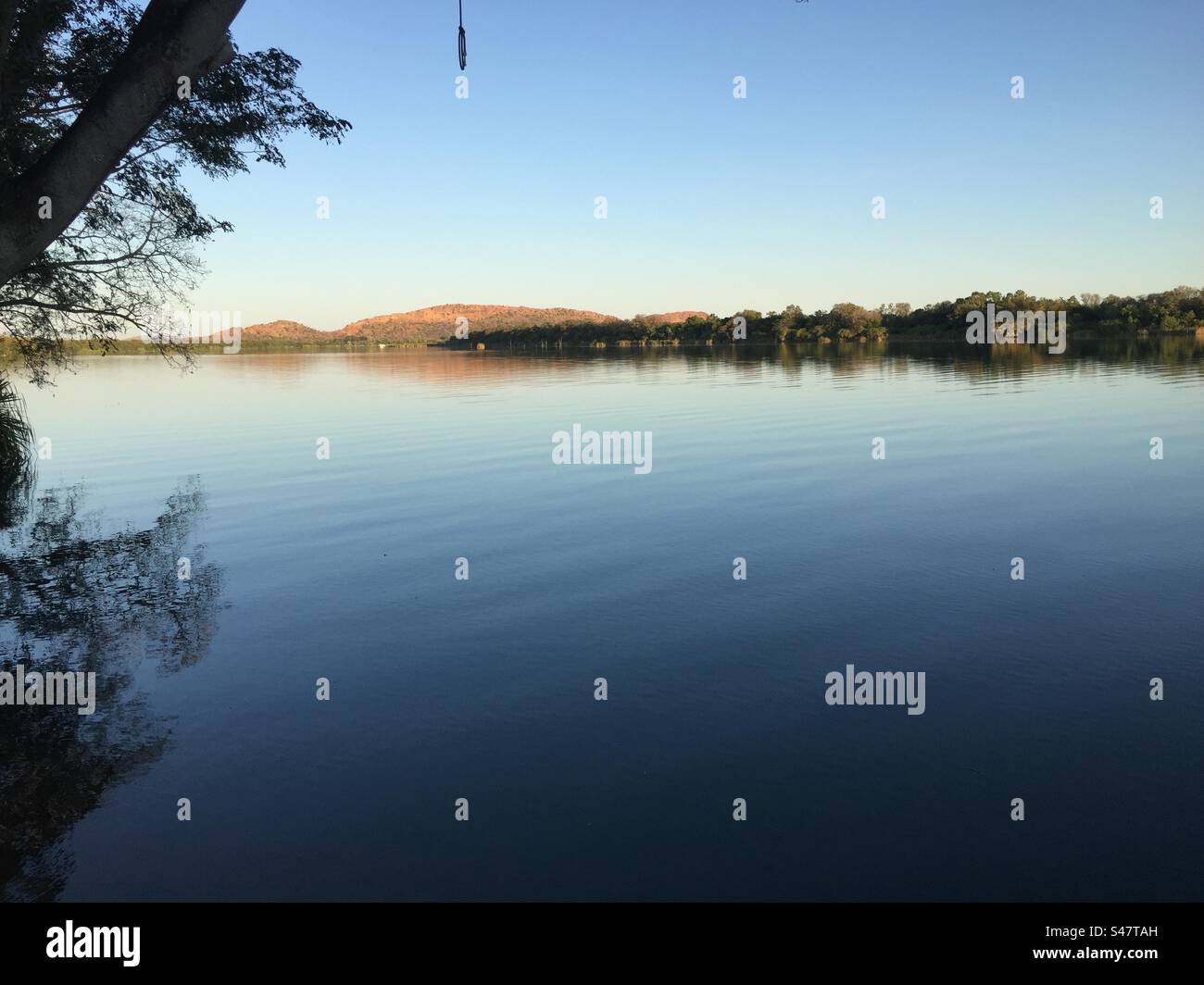 Lago Kununurra al tramonto, Australia Occidentale Foto Stock