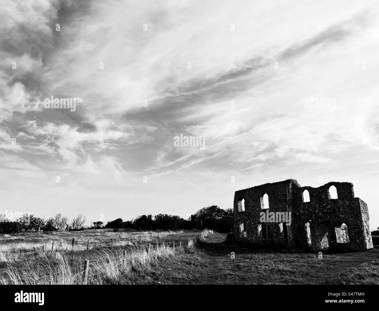 Dunwich nel Suffolk in Inghilterra - Immagine stock catturata con smartphone