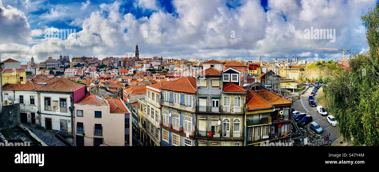 Vista sul tetto di Porto Portugal Foto Stock