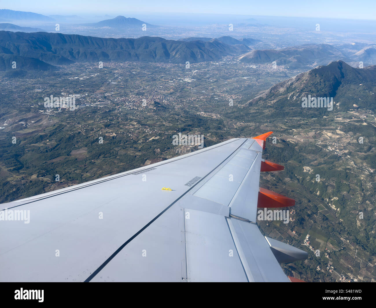 Atterrando a Napoli, Italia - Immagine stock catturata con smartphone