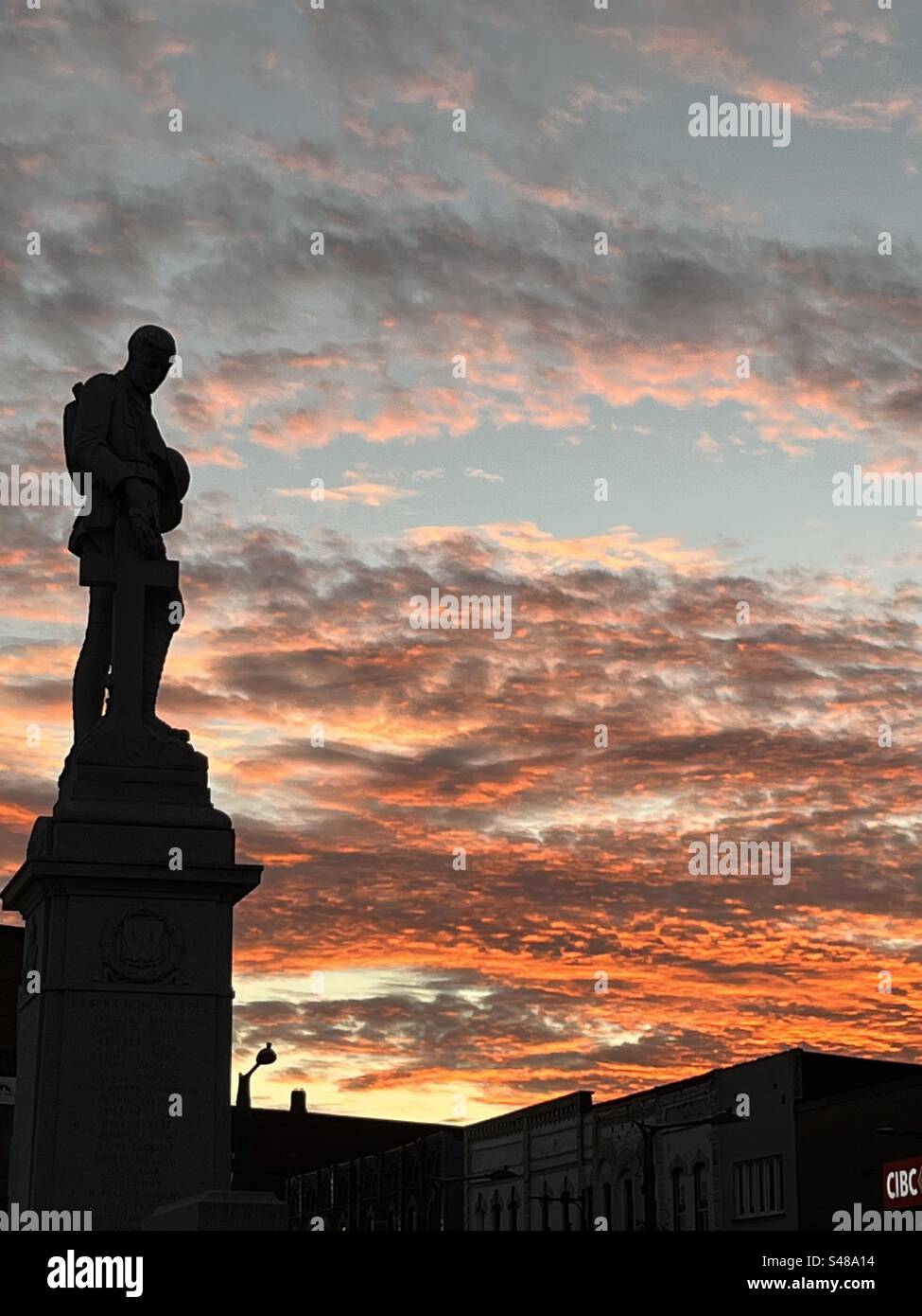 Memorial Square Barrie Ontario Foto Stock