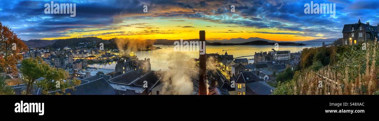 Oban Sunset Foto Stock