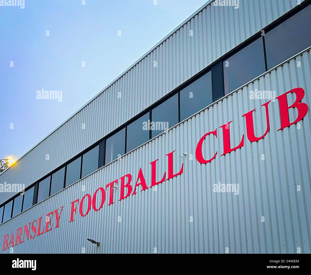 BARNSLEY FOOTBALL CLUB - il Ponte End all'Oakwell Stadium. Sede del Barnsley FC. Foto Stock