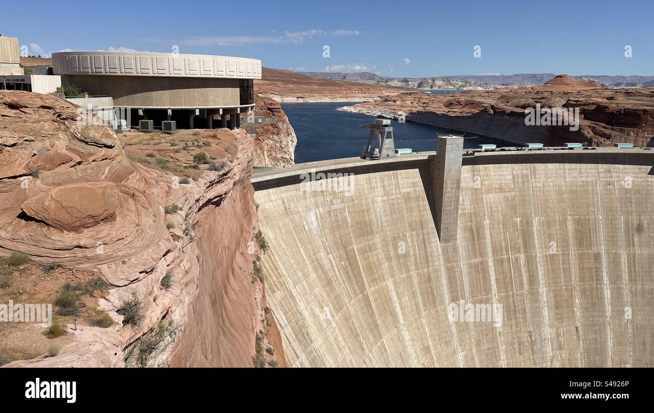 Glen Canyon Dam. Arizona, USA - Immagine stock catturata con smartphone