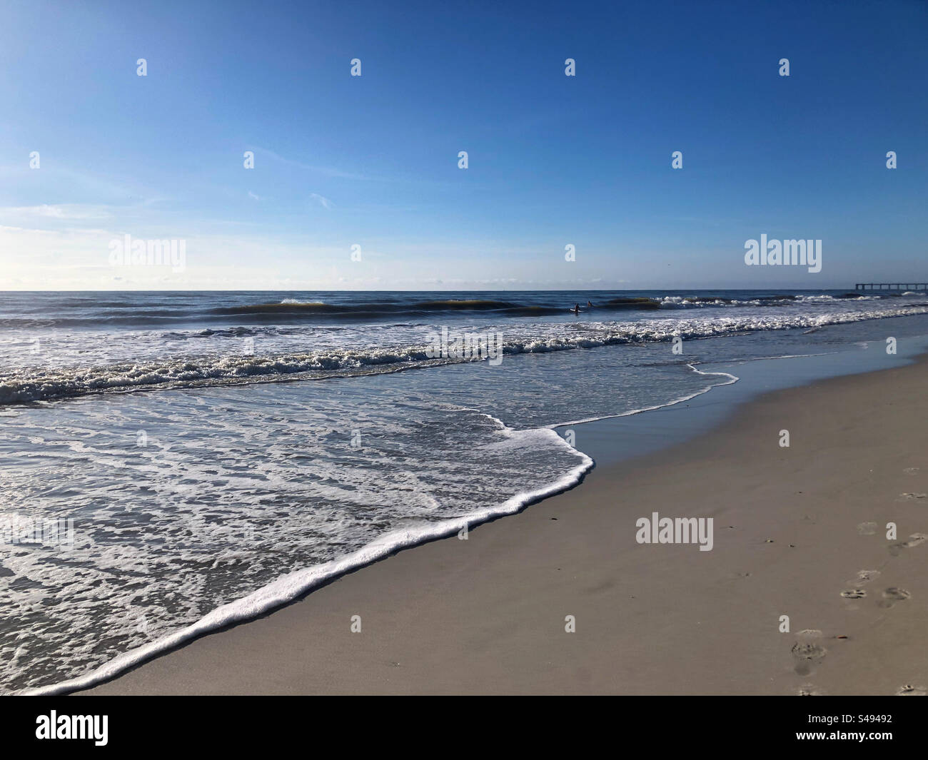 Spiaggia di Jacksonville, Florida, Stati Uniti d'America - Immagine stock catturata con smartphone
