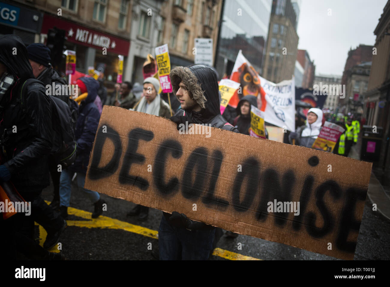 Glasgow, Scozia, 16 marzo 2019. Anti-razzismo nel rally di George Square, a Glasgow in Scozia, 16 marzo 2019. Foto di: Jeremy Sutton-Hibbert/Alamy Live News. Foto Stock