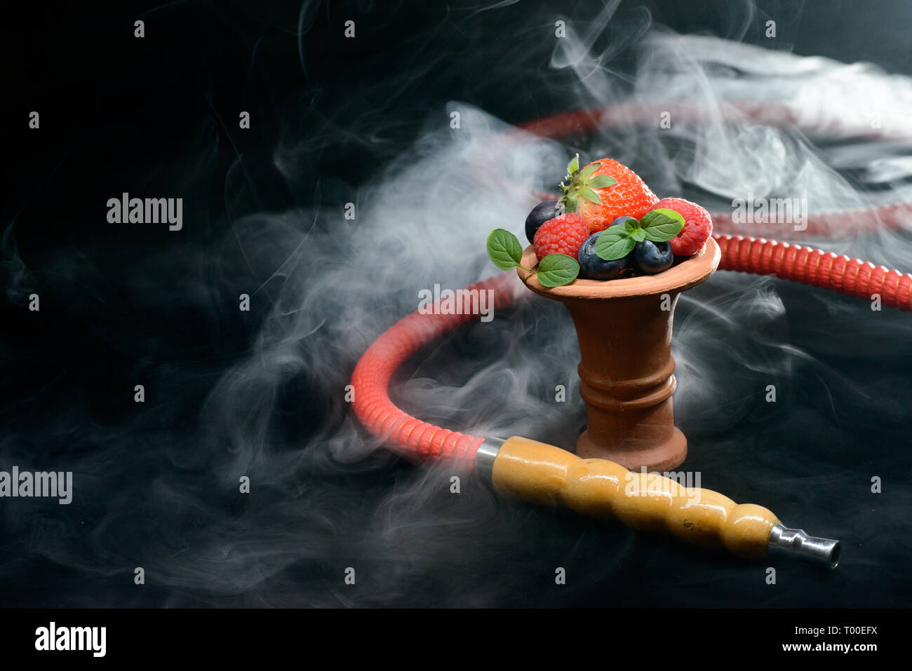 Berry hookah fumo Foto Stock