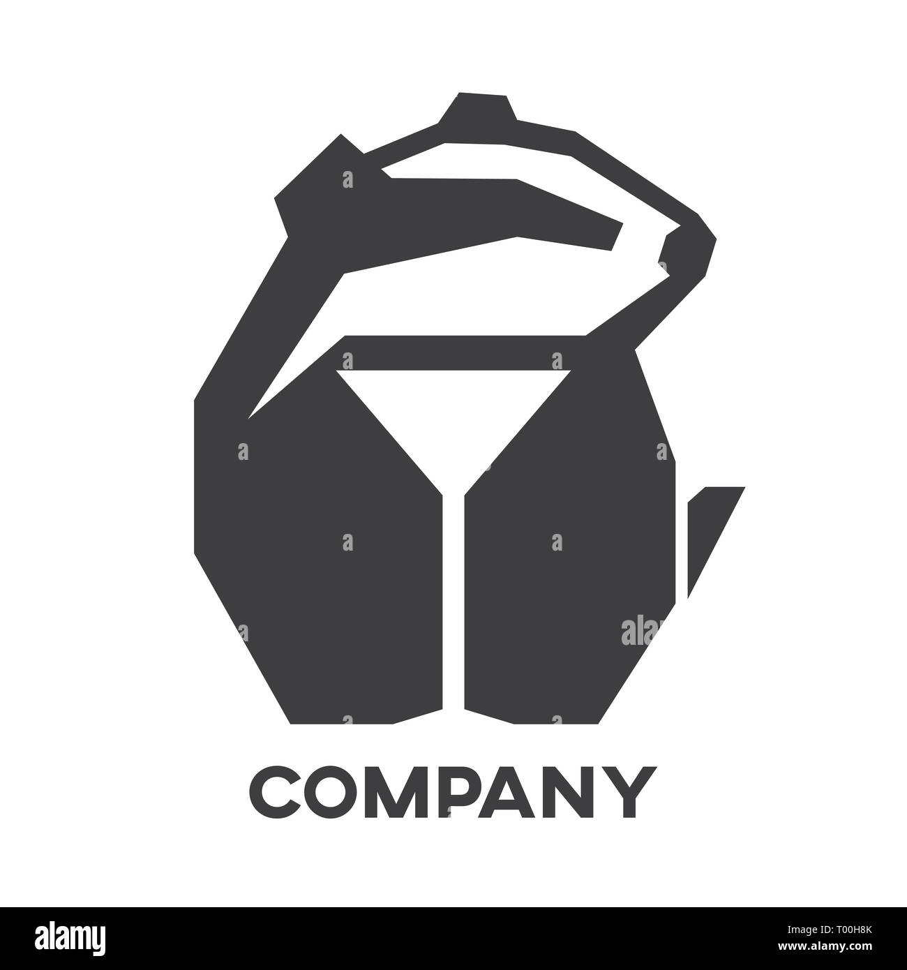Moderno badger e logo bar Foto Stock