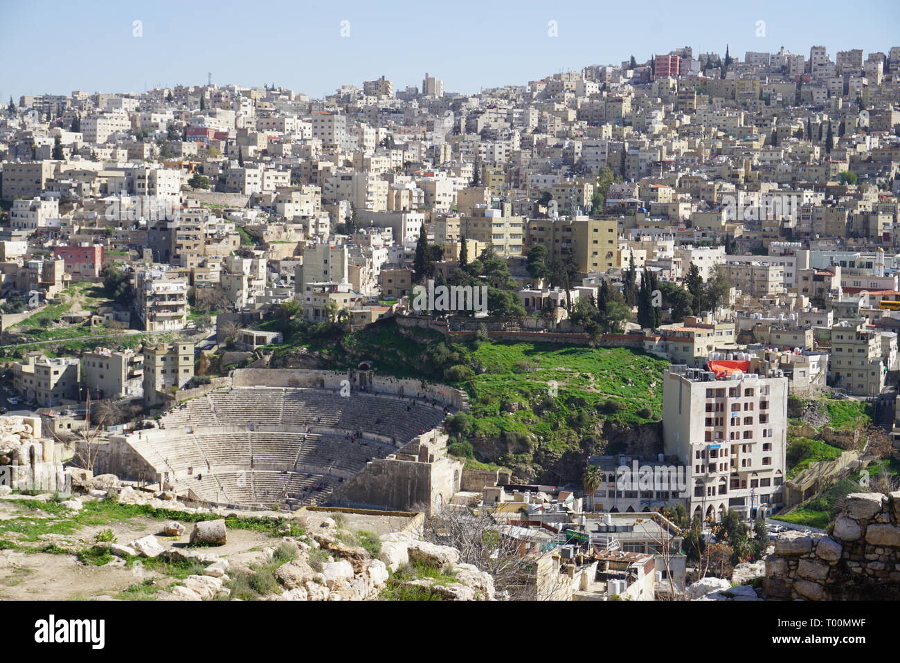 Vista di Amman, Giordania città Foto Stock