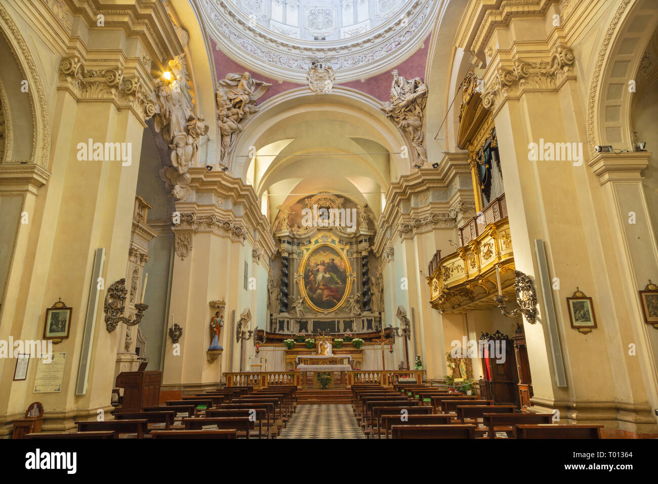 PARMA, Italia - 17 Aprile 2018: la barocca Chiesa di Santa Teresa. Foto Stock