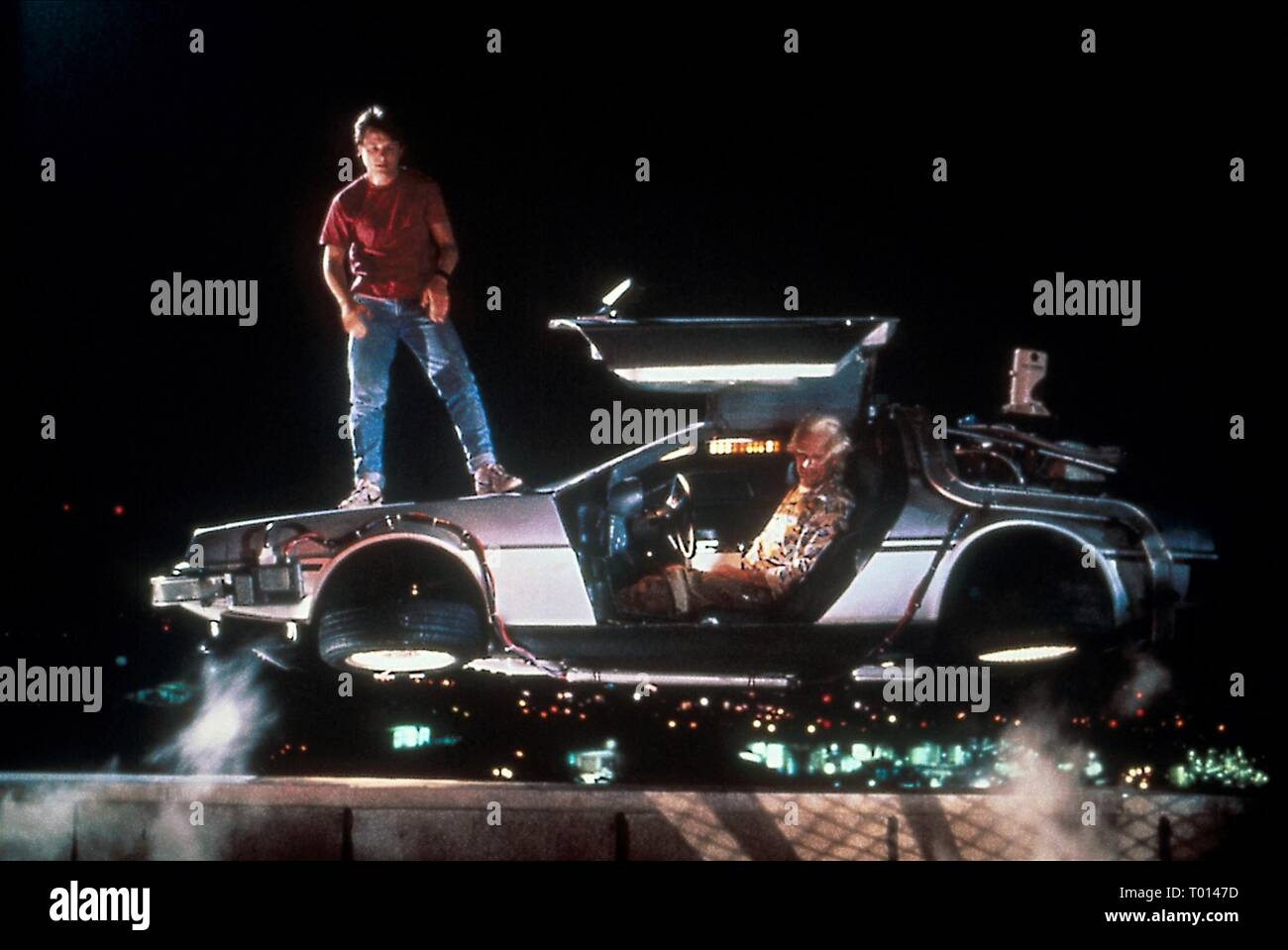 MICHAEL J. Fox, CHRISTOPHER LLOYD, RITORNO AL FUTURO PARTE II, 1989 Foto Stock