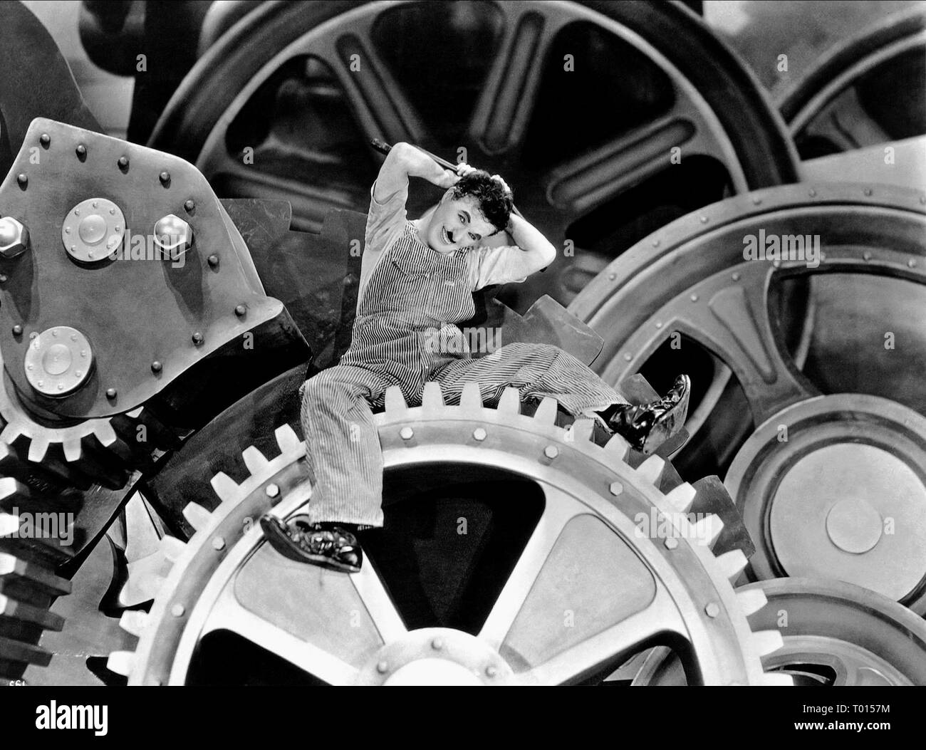 CHARLES CHAPLIN, tempi moderni, 1936 Foto Stock