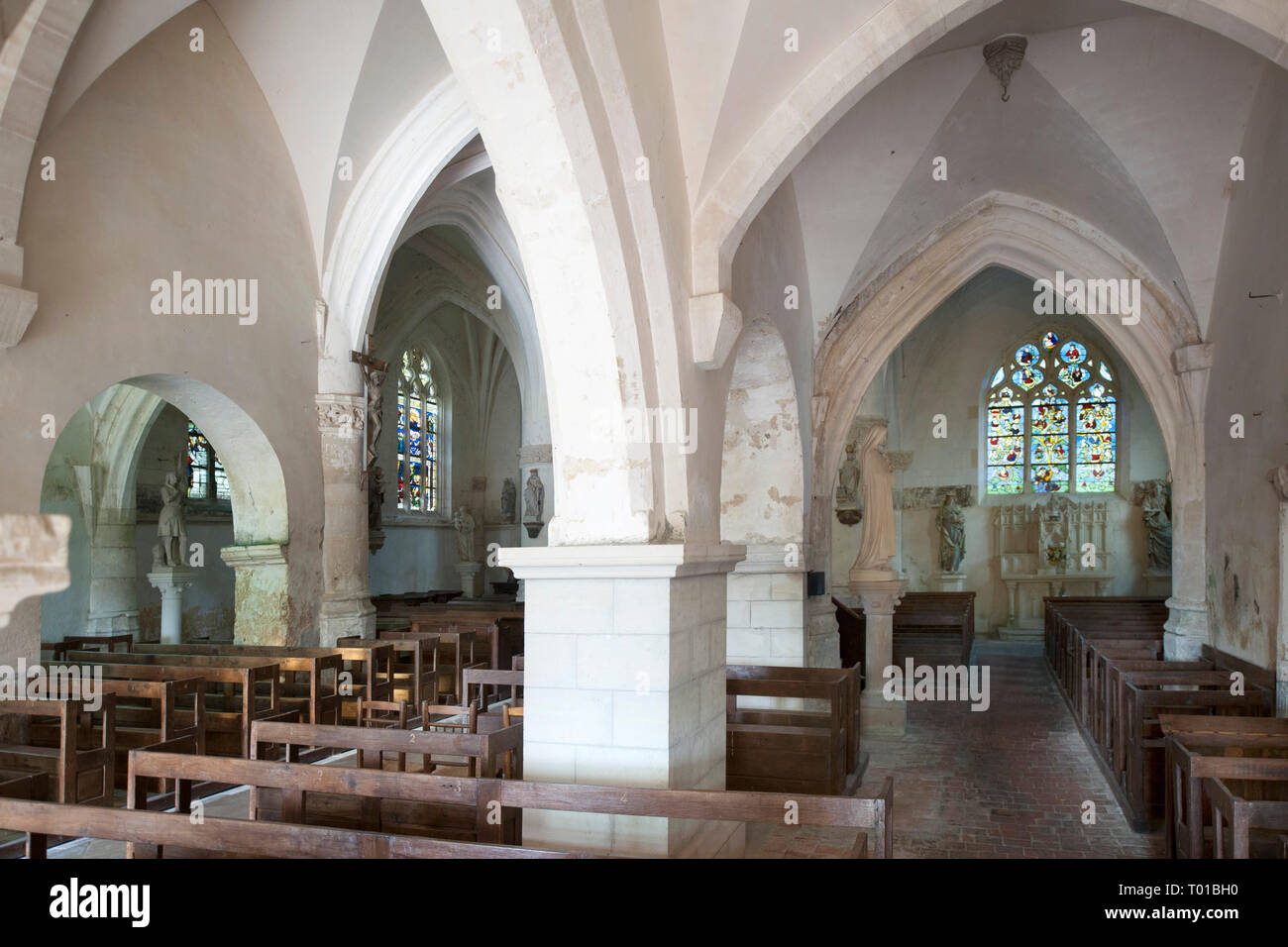 Frankreich, Champagne-Ardenne, Haute-Marne, Puellemontier, Notre Dame de la nativite Puellemontier Foto Stock