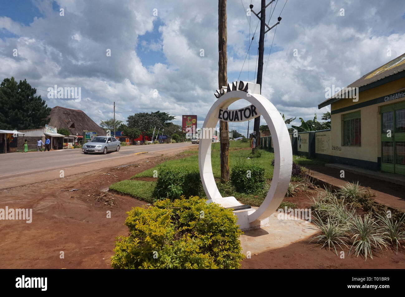 L'equatore in Uganda Foto Stock