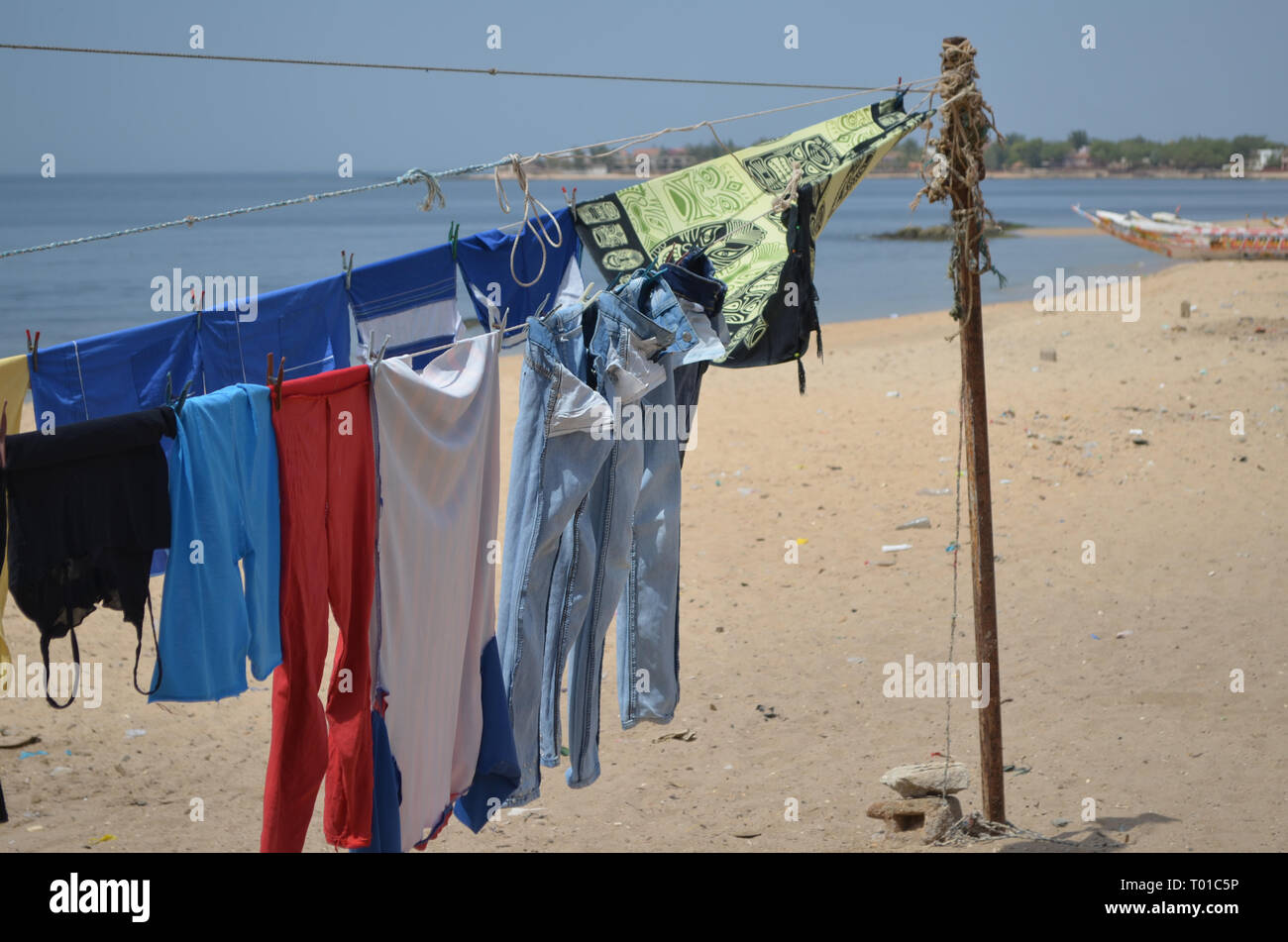 Ngaparou, una piccola comunità costiera della Petite Cote del Senegal Foto Stock