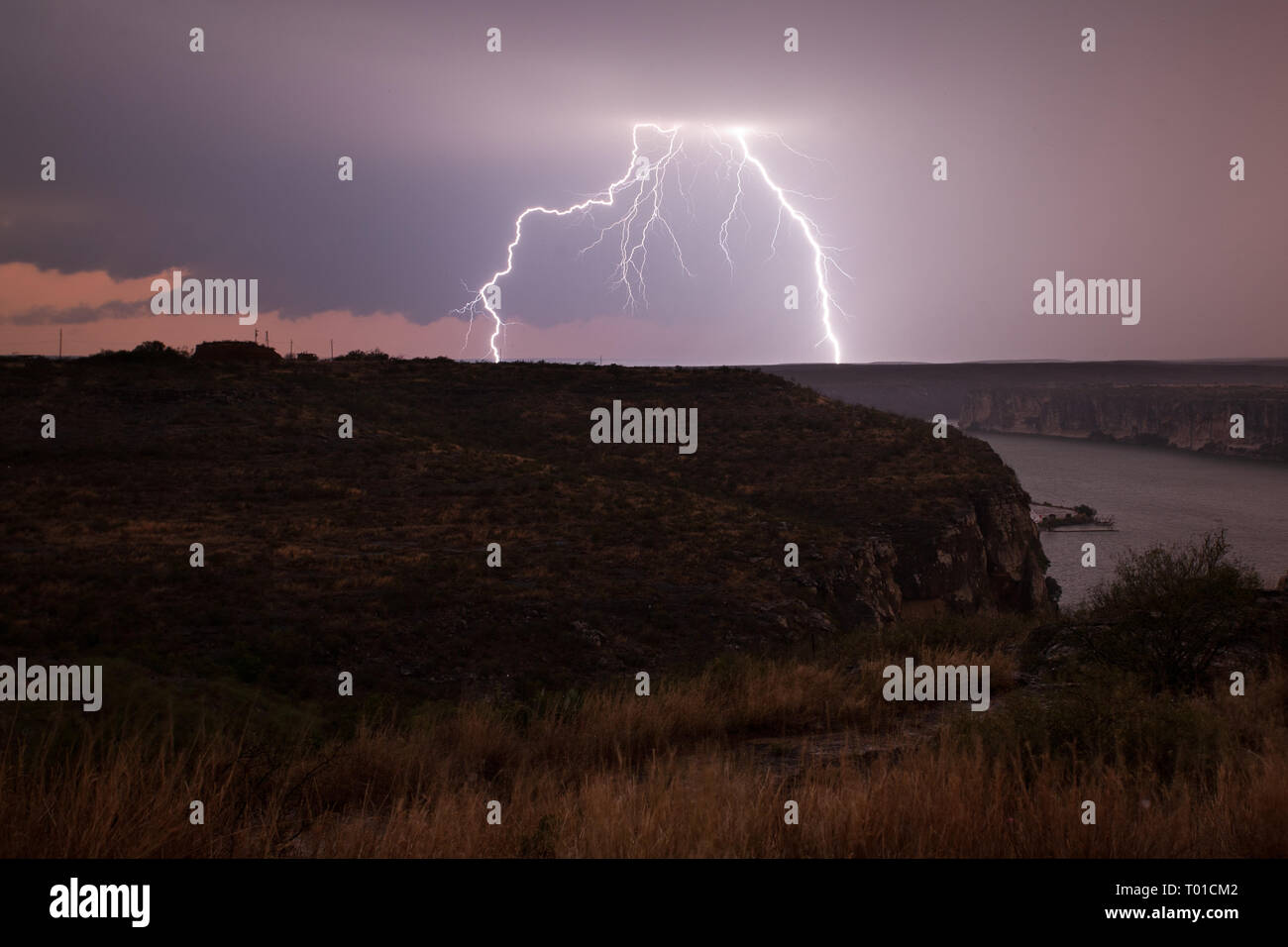 Fiume Pecos, Val Verde County, Texas, Stati Uniti d'America Foto Stock