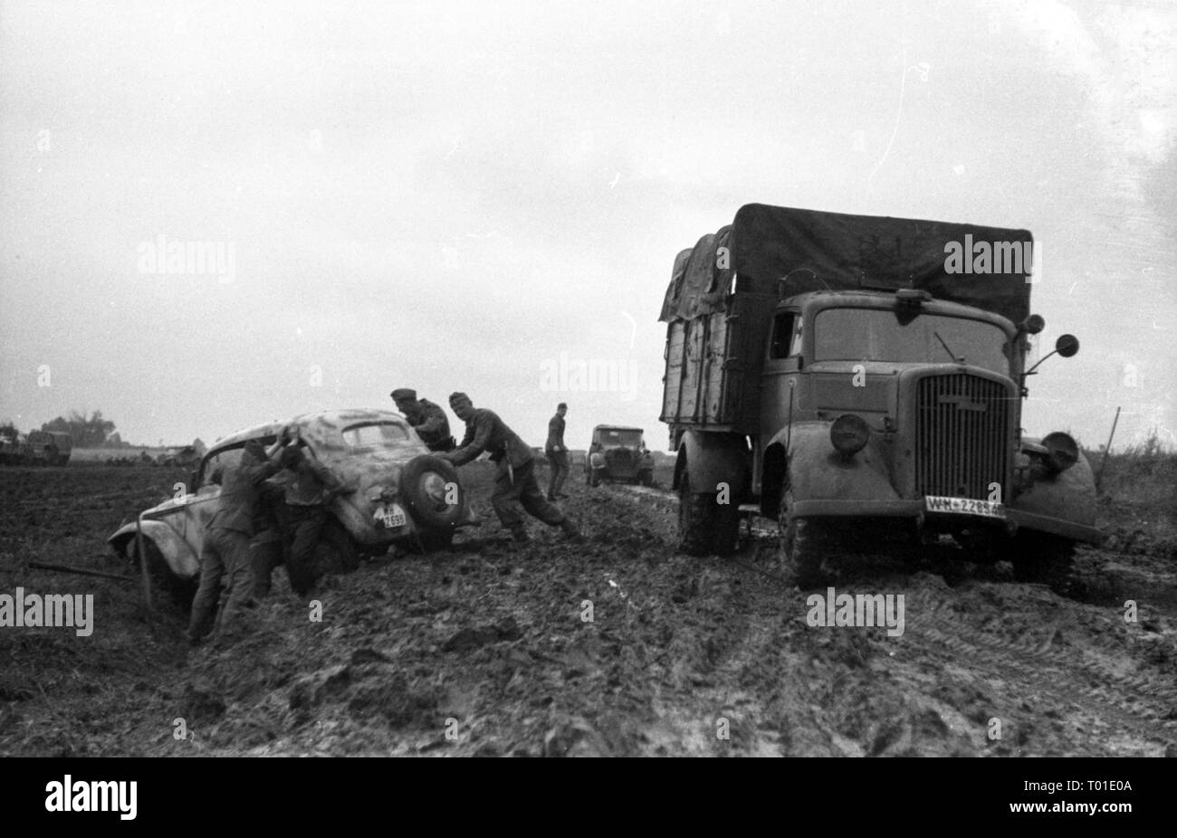Wehrmacht Heer Ostfront Opel Blitz - Esercito Tedesco al Fronte Orientale Foto Stock