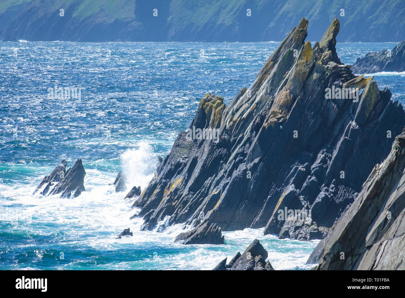 Coumeenoole spiaggia presso la Slea Head Drive Foto Stock