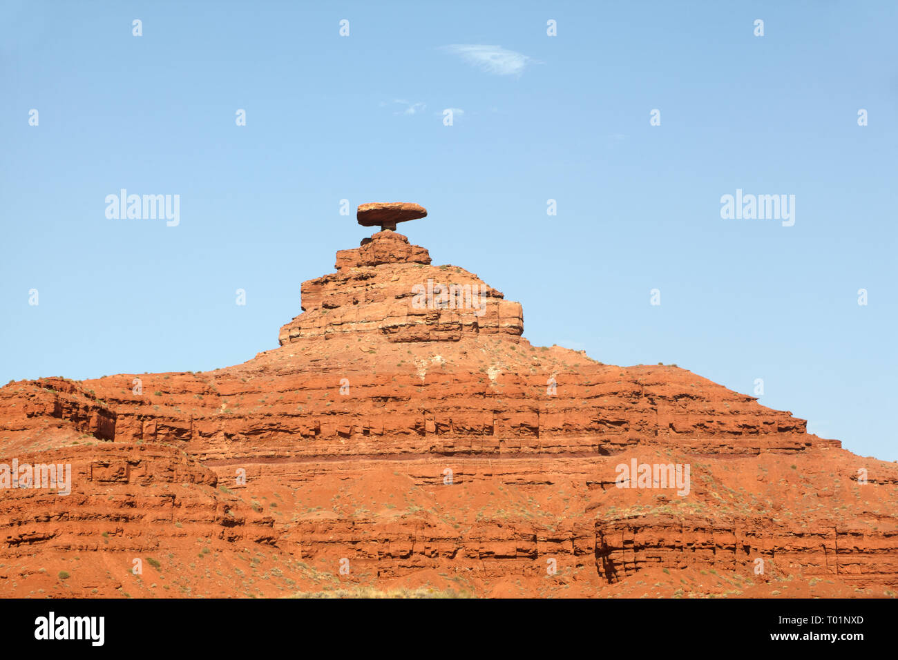 Mexican Hat formazione di roccia, Utah, Stati Uniti d'America Foto Stock