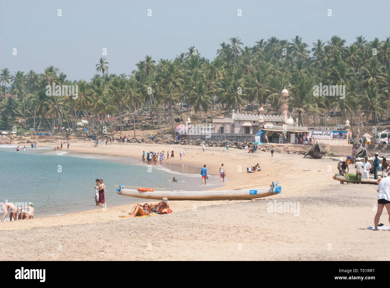 Barche da pesca in Kerala, nell India meridionale Foto Stock