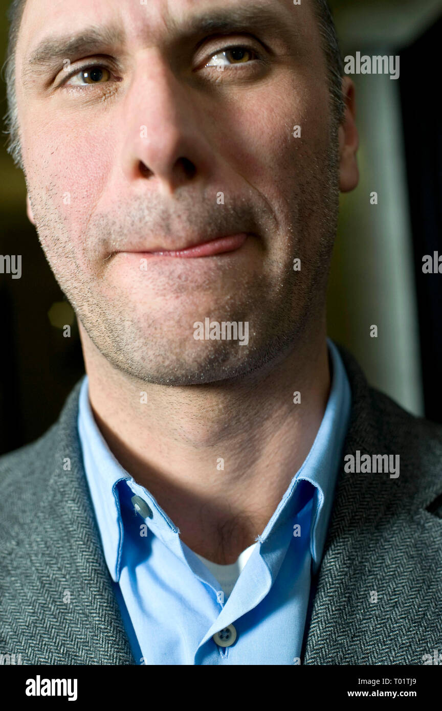 Jesse Armstrong BAFTA Award-winning co-autore di Peep mostra, quattro leoni e la spessa di esso. Evento Bookslam @ Clapham Grand 21 ottobre 2010 London SW11. Foto Stock