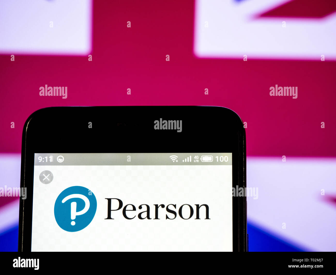 L'Ucraina. 16 Mar, 2019. Pearson PLC logo che si vede visualizzato su un telefono intelligente. Credito: Igor Golovniov SOPA/images/ZUMA filo/Alamy Live News Foto Stock