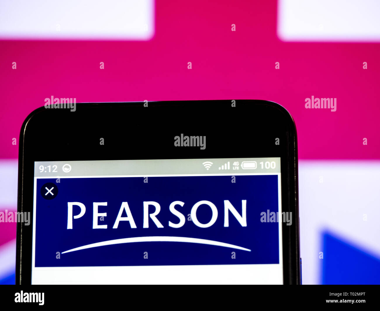 L'Ucraina. 16 Mar, 2019. Pearson PLC logo che si vede visualizzato su un telefono intelligente. Credito: Igor Golovniov SOPA/images/ZUMA filo/Alamy Live News Foto Stock