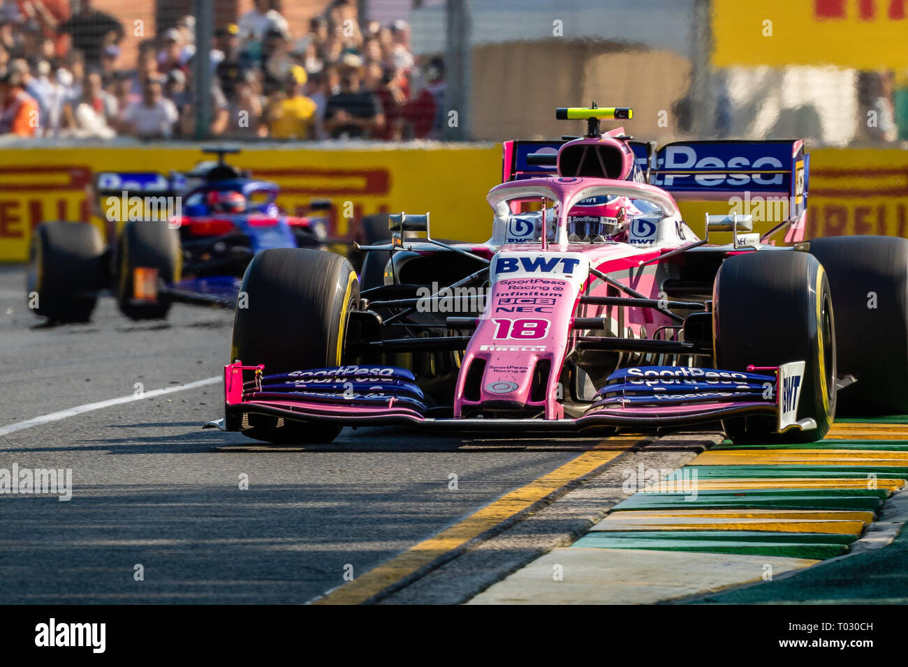 Melbourne, Australia. Il 17 marzo 2019. Passeggiata a lancia 18 di azionamento per SPORTPESA PUNTO RACING TEAM DI F1 durante il periodo della Formula 1 Rolex Australian Grand Prix 2019 all'Albert Park Lake, Australia il 17 marzo 2019. Credito: Dave Hewison sport/Alamy Live News Foto Stock