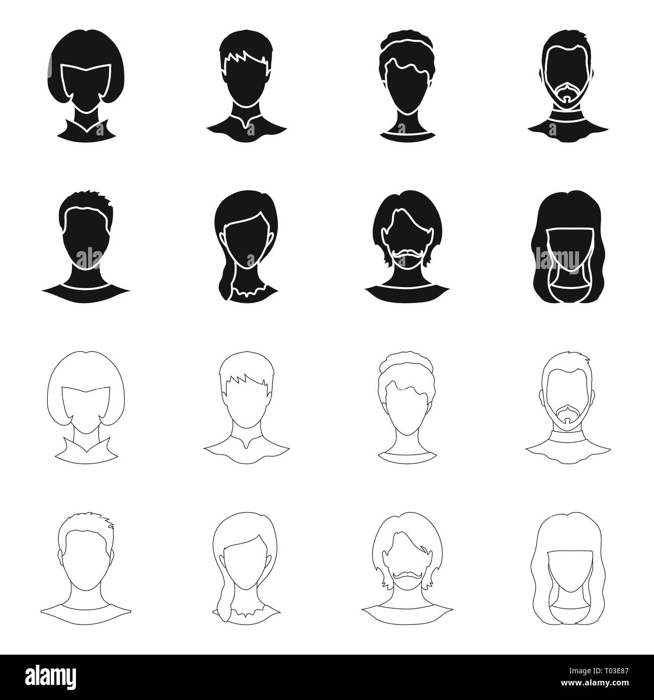 Illustrazione Vettoriale di professionale e foto icona. Set di professional e il profilo simbolo azionario per il web. Illustrazione Vettoriale