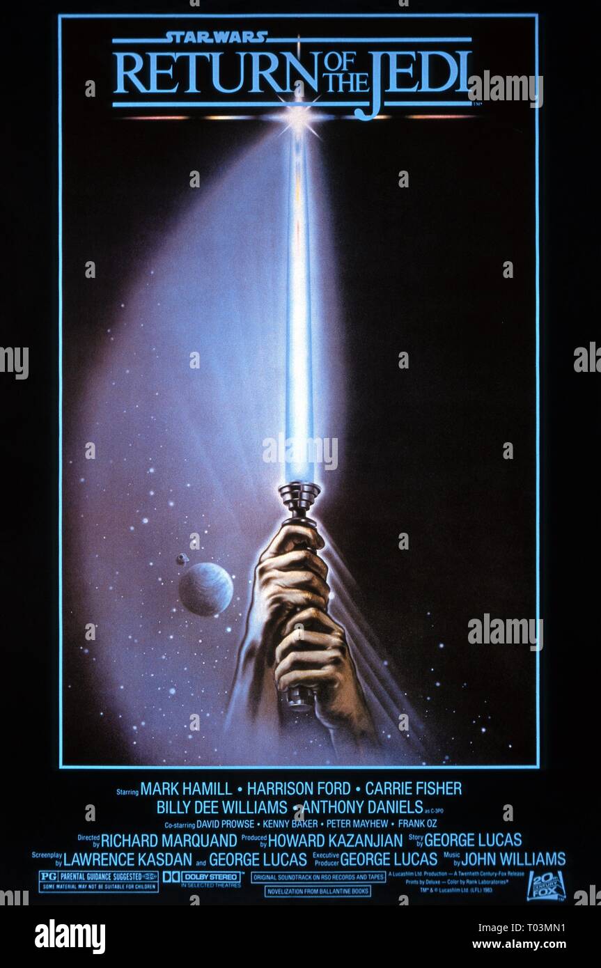 POSTER DEL FILM, Star Wars: Episodio VI - il ritorno dello Jedi, 1983 Foto Stock