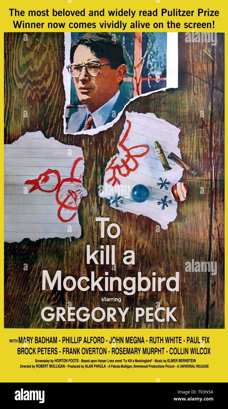 GREGORY PECK POSTER, PER UCCIDERE UN MOCKINGBIRD, 1962 Foto Stock